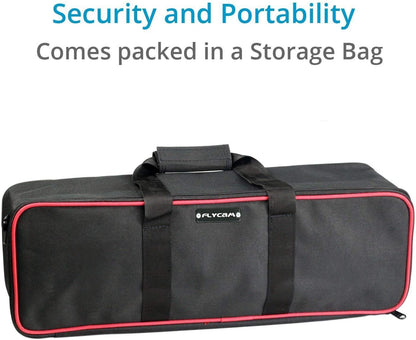 Flycam 5000 Handheld Camera Stabilizer with Comfort Arm Vest. Precise Balancing, Smooth & Fatigueless Operations. Quick Shock Absorption, Free Quick Release, Arm Brace & Table Clamp (FLCM-CMFT-KIT)