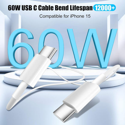 USB Type C Charger for iPhone 16 Pro,40W Multiport Type C Charger Fast Charging,2Pack 4 Port USB C Wall Charger 10FT USBC Chargers Cord for iPhone 16/16 Pro/16 ProMax/16e/15/15 ProMax/15 Plus,iPad Pro