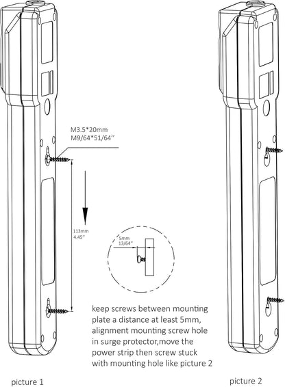 Amazon Basics Surge Protector Power Strip, 6-Outlet with 200J Protection, 2ft Extension Cord, Rectangle, Black (2 Pack)