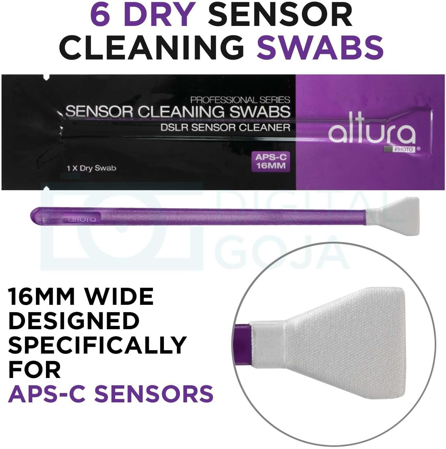 Altura Photo Professional Camera Cleaning Kit for APS-C DSLR & Mirrorless Cameras - Lens and Sensor Cleaner - Includes Case, Spray, Swabs, Blower, Brush, Tissue Paper