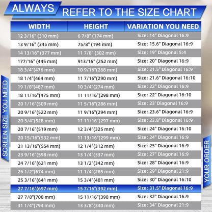 FILMEXT 31.5 inch Computer Privacy Screen Filter for 16:9 Widescreen Monitor, Removable 31.5 in Anti Blue Light Anti Glare Anti Spy Privacy Filter Shield-(27 7/16×15 7/16)