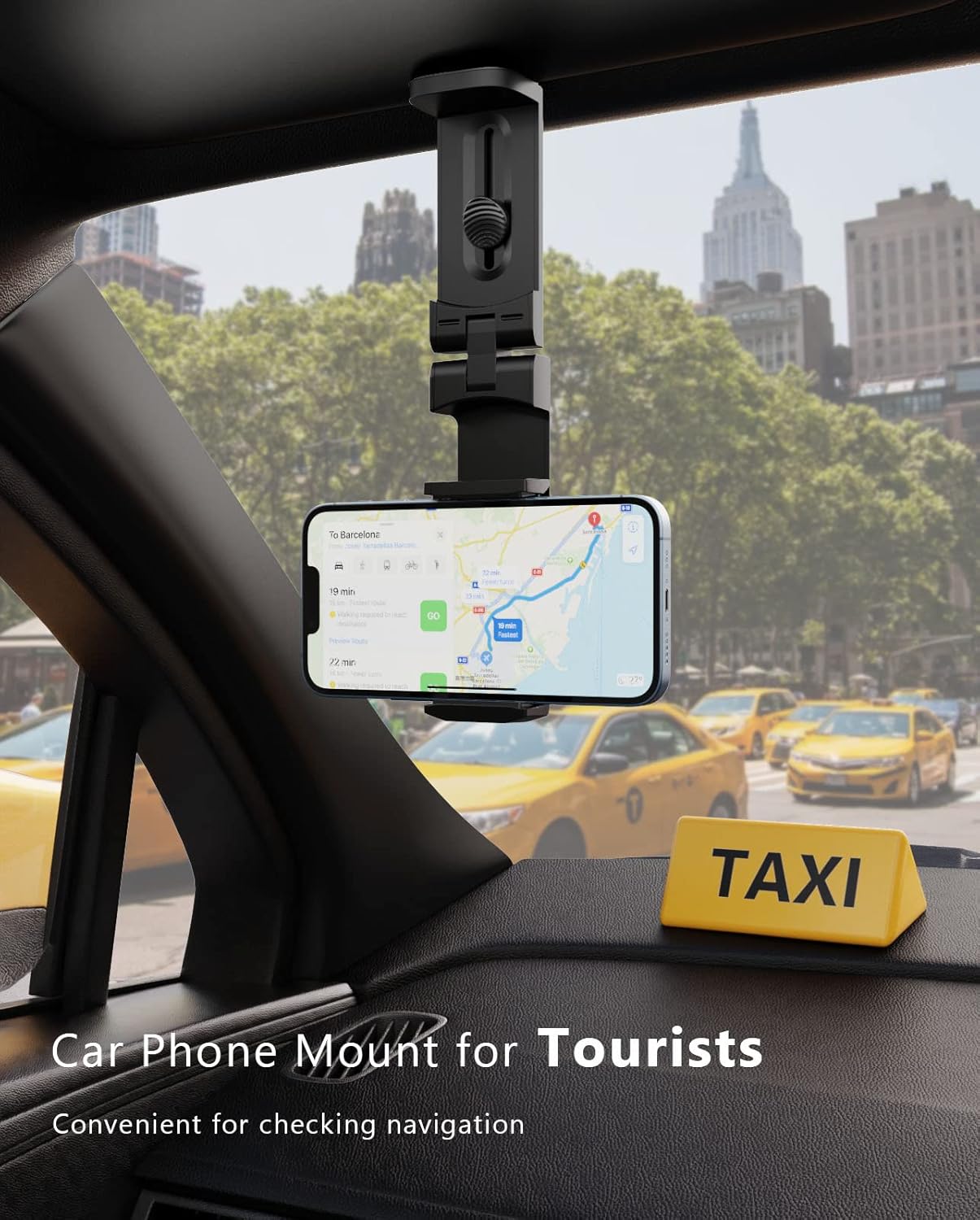 MiiKARE Airplane Travel Essentials Phone Holder, Universal Handsfree Phone Mount for Flying with 360 Degree Rotation, Accessory for Airplane, Travel Must Haves Phone Stand for Desk, Pro&Pro