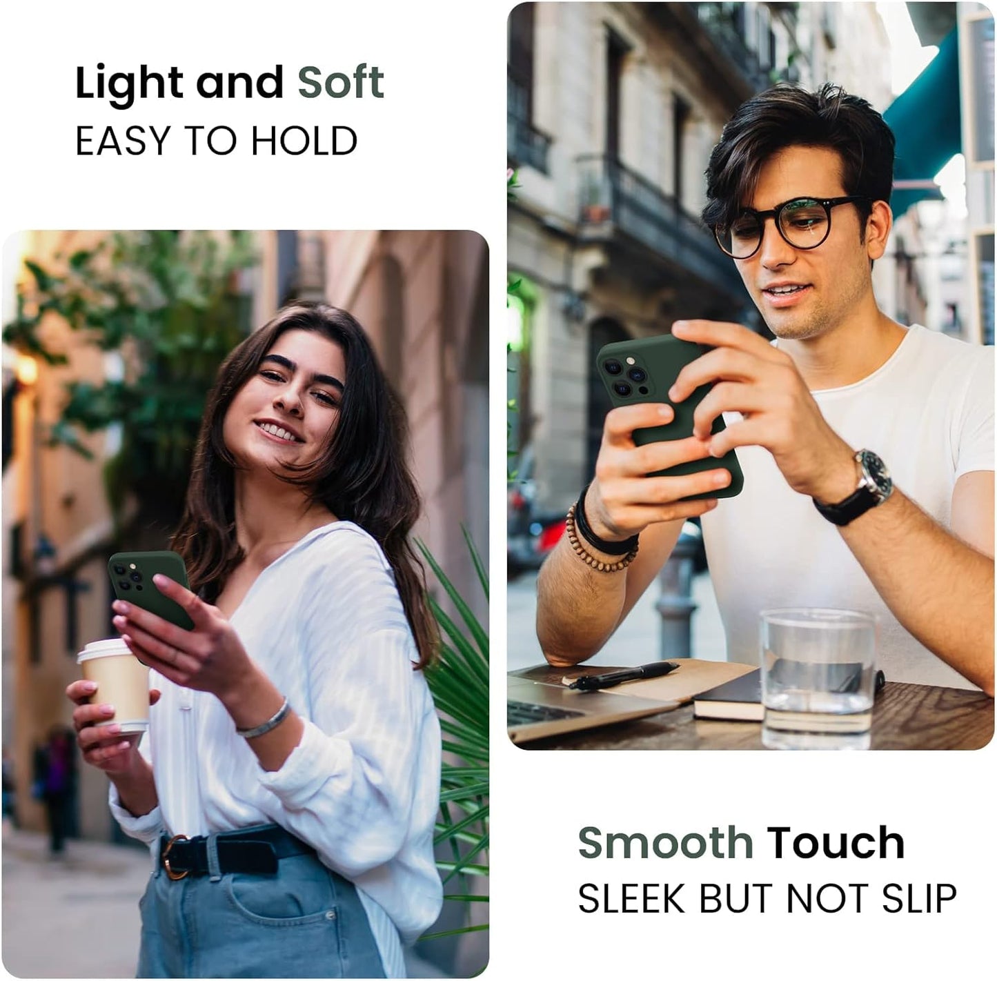 FireNova Designed for iPhone 13 Pro Max Case, Silicone [Camera Protection] Phone Case with [2 Screen Protectors], Soft Anti-Scratch Microfiber Lining Inside, 6.7 inch, Alpine Green