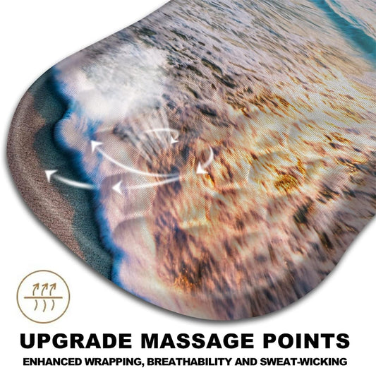 Mouse Pad Wrist Support, Ergonomic Mouse Pad with Massage Dot, Comfortable Computer Mouse Pad for Laptop, Wrist Rest Pain Relief Mousepad with Non-Slip PU Base for Office & Home, 12 x 8 in