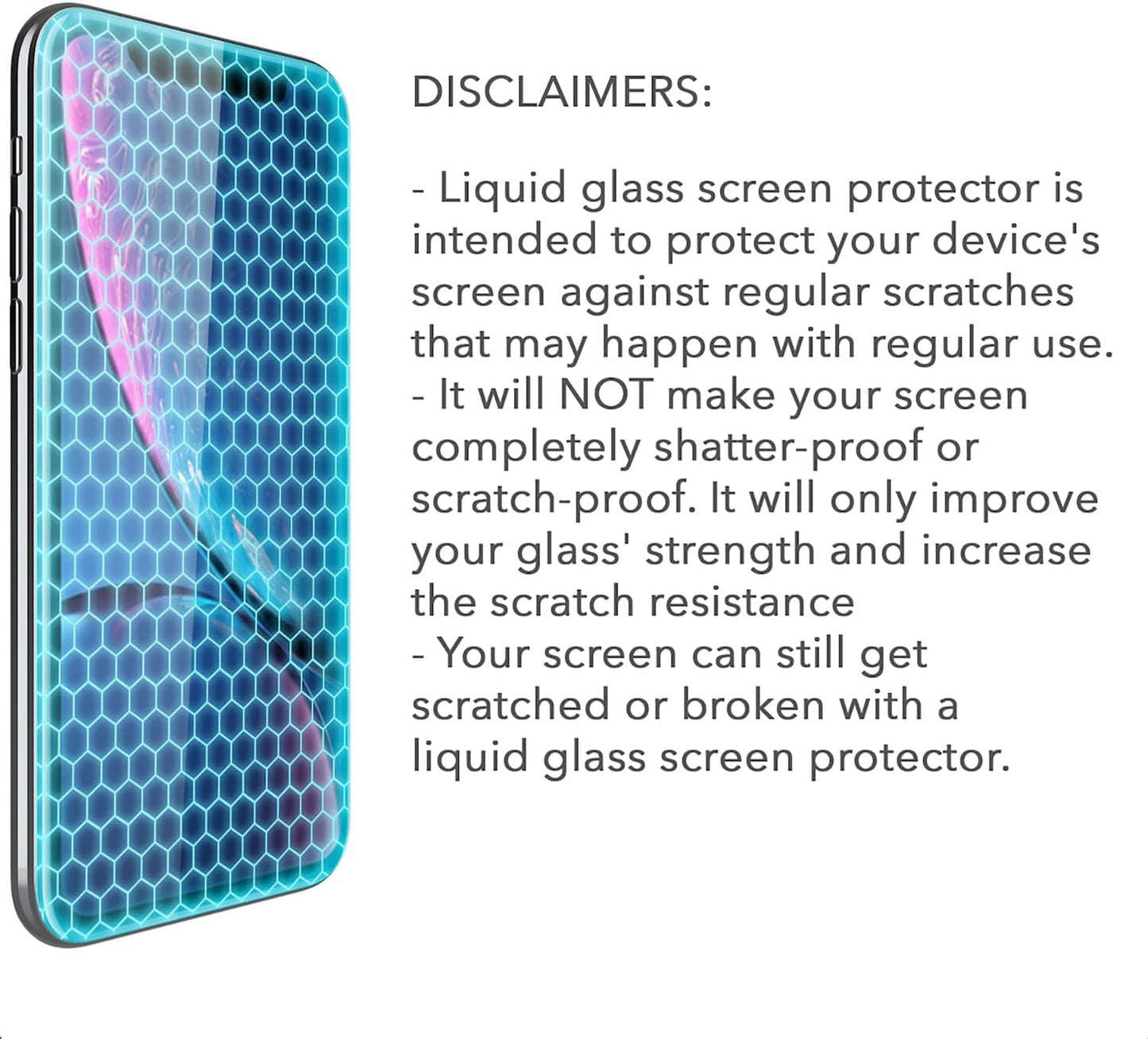 LUVVITT Liquid Glass Screen Protector Scratch and Shatter Resistant Wipe On Nano Protection for All Phones Tablets Smart Watches - Universal