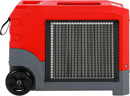 Mounto MOUNTO 268Pints LGR Commercial Compact Dehumidifier with Pump and Drain Hose, LGR Portable Dehumidifier with wheels for Home, Basements, Garages, and Job Sites (Red)