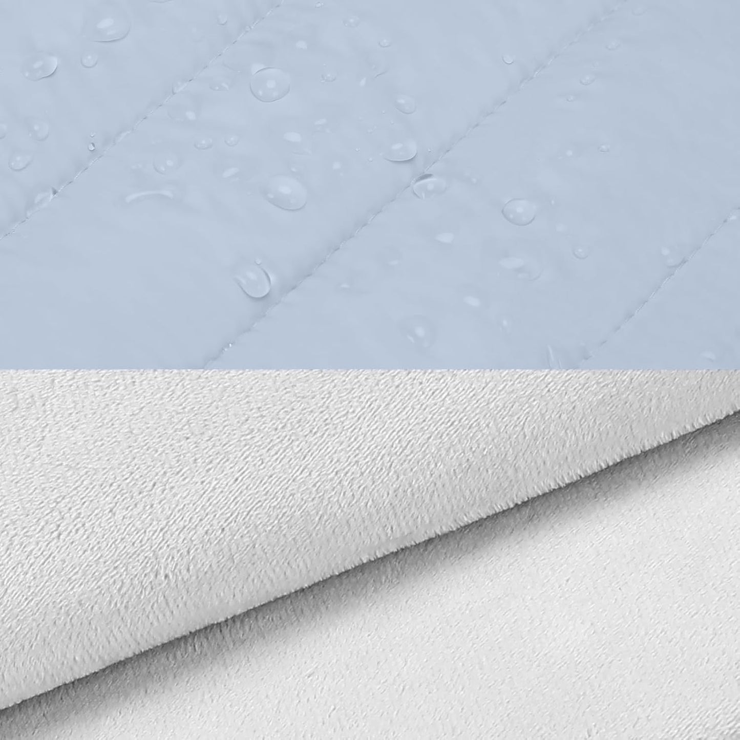 MOSISO 15-15.6 inch Laptop Case, 16 inch Puffy Laptop Sleeve Compatible with MacBook Pro 16, HP Dell ASUS Acer Toshiba Lenovo Notebook Computer, Polyester Horizontal Bag with Small Case, Baby Blue