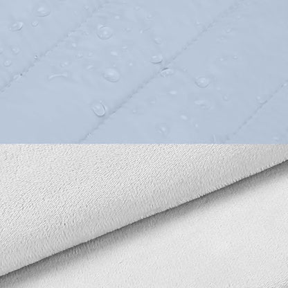 MOSISO 15-15.6 inch Laptop Case, 16 inch Puffy Laptop Sleeve Compatible with MacBook Pro 16, HP Dell ASUS Acer Toshiba Lenovo Notebook Computer, Polyester Horizontal Bag with Small Case, Baby Blue