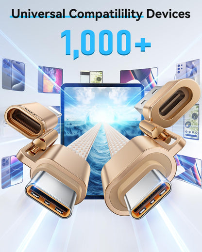 SHEZI 4-in-1 Compatible with USB C to Lightning Cable 240W Fast Charging & Data Transfer, Support to CarPlay & Android Auto, 5FT Multi Cords Charger for iPhone/iPad/Samsung/MacBook Cable, Titanium