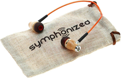 Symphonized Premium Wooden Earphones Wired (3.5mm Jack) Deep Bass Sound, 3D Sound, Microphone Volume Control, 90% Noise Cancelling for Type C Devices. Earphones for Android