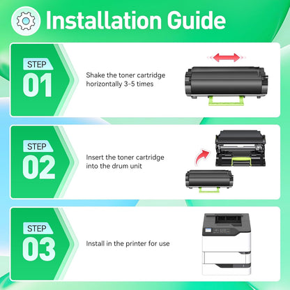 58D1000 Toner Cartridge with Chip Black Replacement for Lexmark 58D1000 58D1H00 Compatible with Lexmark MS725 MS821 MS822 MS823 MS824 MS825 MS826 MX721 MX722 MX725 MX822 MX824 MX826 Laser Printer Ink
