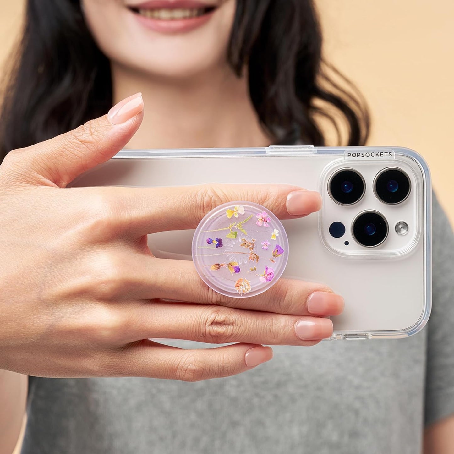 PopSockets Plant-Based Phone Grip with Expanding Kickstand, Adhesive Grip, Eco-Friendly, Cute PopSockets - Purple Fields