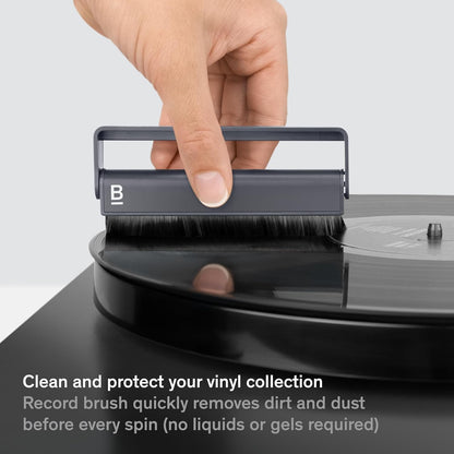 Boundless Audio Record Cleaner Kit - 2-Piece Vinyl Cleaning Kit Includes Record Brush & Stylus Cleaner - Carbon Fiber Anti-Static Vinyl & Stylus Brushes