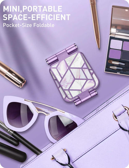 i-Blason Cell Phone Stand for Desk, Cell Phone Holder, Fits All Smart Phones, iPhone 16 15 14 13 Pro Max, Foldable Phone Stand Holder, Purple