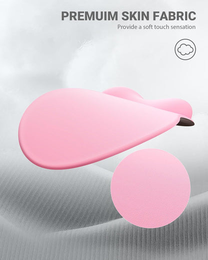 Ergonomic Mouse Pad with Wrist Rest, Large Mousepad(10.6'' x 9''), Office Wrist Support Mouse Mat with Non-Slip Base, Pain Relief for Laptop & Computer（Pink）
