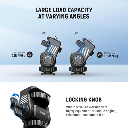 NEEWER Field Monitor Mount Holder with Cold Shoe 360 Swivel 180 Tilt Anti Twist Screw Compatible with Atomos Ninja 5" & 7" Camera Monitor, SmallRig Camera Cage, MA019