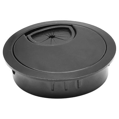 Desk Grommet 2" (50 mm), Desk Cord Hole Cover, Cable Grommet Metal Zinc Alloy Materilal, Desk Hole Grommet for Office and Home Table Cable, Detachable Cable Cord Organizer (Flat Black 1 Pcs)