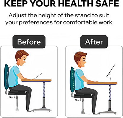 Foldable Aluminum Tablet & Phone Stand — Adjustable Height & Angle, Portable Desk Holder with Anti-Slip Pads for iPad, iPhone, Kindle, Smartphones & Tablets, Helping Reduce Neck and Eye Strain