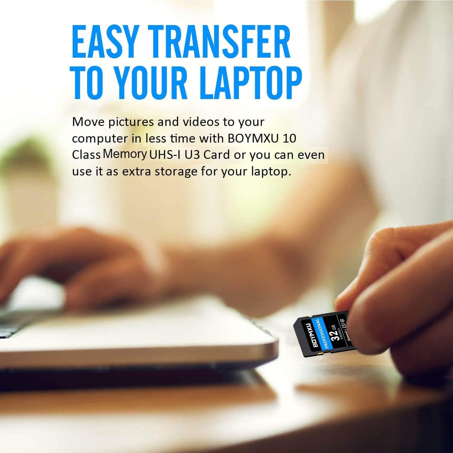 Professional 1000 x Class 10 UHS-I U3 Memory Card - 32GB, Compatible with Computers, Cameras and Camcorders, Up to 95MB/s Read Speed, Blue/Black