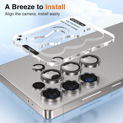 YWXTW [2025 Original Like for Samsung Galaxy S25 Ultra Camera Lens Protector, [Ultra-Thin & 6X Stronger] S25 Ultra Camera Lens Cover, 9H Tempered Glass Upgraded Metal Edging(Titanium Gray)