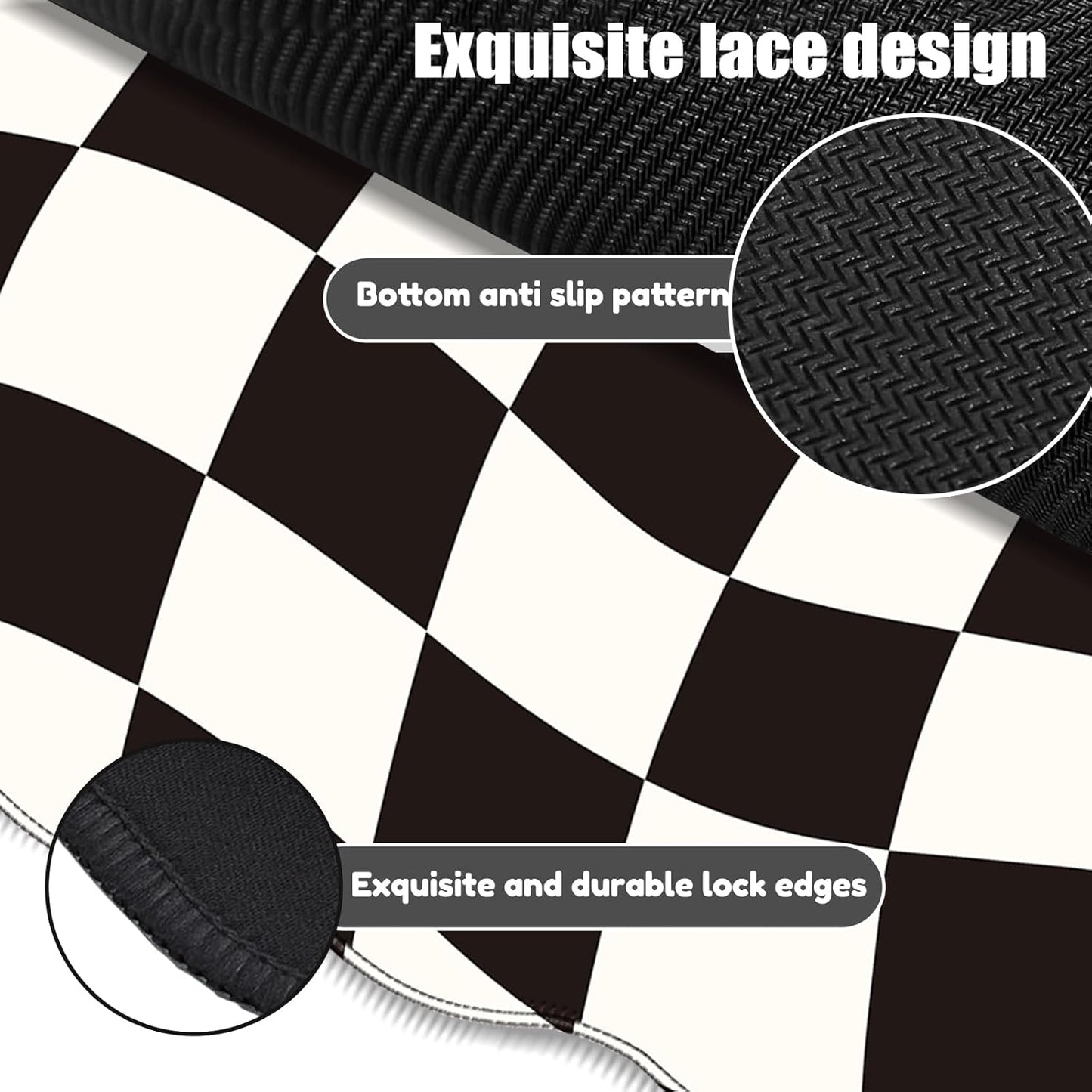 Galdas Gaming Mouse Pad XXL XL Large Long Extended Big Mousepad Non-Slip Rubber Keyboard Mouse Pad with Stitched Edges for Laptop Home Office (35.43x15.75x0.08 Inch)