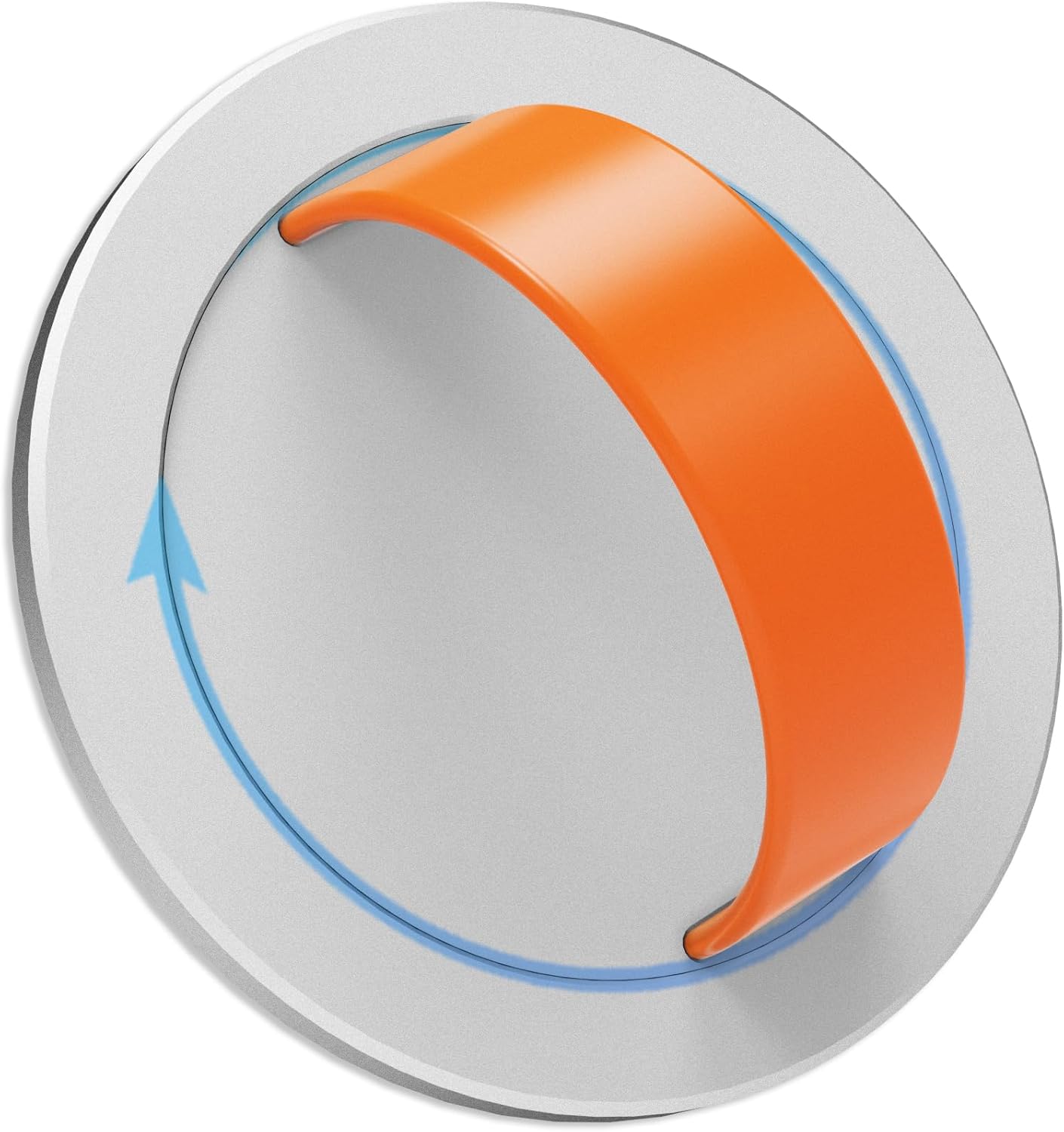 Grat 3 Lite Magnetic Phone Loop, [Nylon-core Silicone Strap] 360° Rotatable Phone Grip, Detachable Finger Holder Compatible with Magsafe for iPhone 16 15 14 13 12 Pro/max, Silver