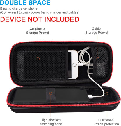 Hard Travel Case Fit for RAVPower 26800/20100/20000mAh, Anker Power Core 26800mAh/PowerCore +26800mAh, Dulla M50000 Power Bank 12000mAh, ROMOSS 30000mAh, Lab599 Tx500 Radio by SKYNEW (Large Black)