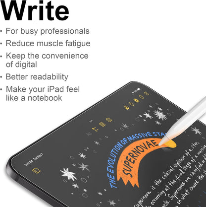 Megoo Paper Glass Screen Protector for iPad Pro 13 inch (2024 M4), Matte for Writing and Drawing, Anti-Glare, Easy Installation, Case Compatible, 2-Pack