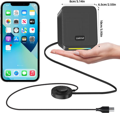 Computer Speakers,with 7 Colorful RGB Lights, Headphone Jack, Enhanced Bass and Volume Control, PC Speakers USB Powered Gaming Speakers for Laptop Monitor PC Tablet Phone