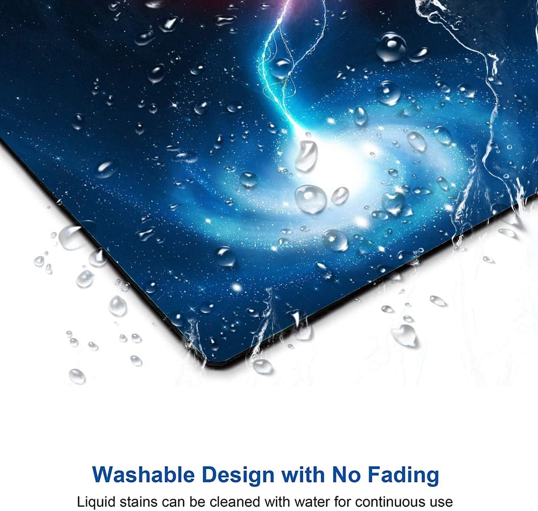 Cool Galaxy Mouse Pad, Black Holes Engulf Galaxies Square Mouse Pad Non-Slip Rubber Base Gaming MousePads for Computers Laptop Office, 9.5"x7.9"x0.12" Inch( 240mm x 200mm x 3mm)