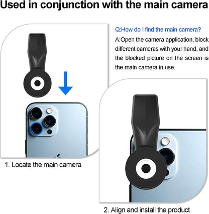 200° Fisheye Lens with 17mm Thread Universal Phone Lens Clip for iPhone and Android Smartphones, Suitable for VR Live Streaming & Architectural Photography