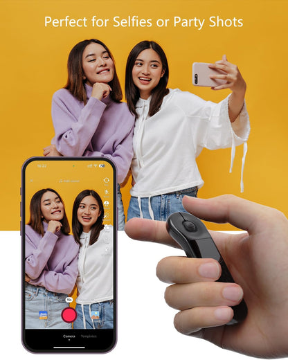 Rechargeable Air Mouse for PC/iOS/Android with Touchpad Wireless PPT Presenter with Bluetooth 2.4G, Works with PowerPoint/Keynote/TikTok/Camera/Kindle App (Black)