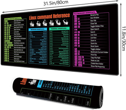 Galdas Gaming Mouse Pad XXL XL Large Long Extended Big Mousepad Non-Slip Rubber Keyboard Mouse Pad with Stitched Edges for Laptop Home Office (31.5x11.8x0.08 Inch) -Notes