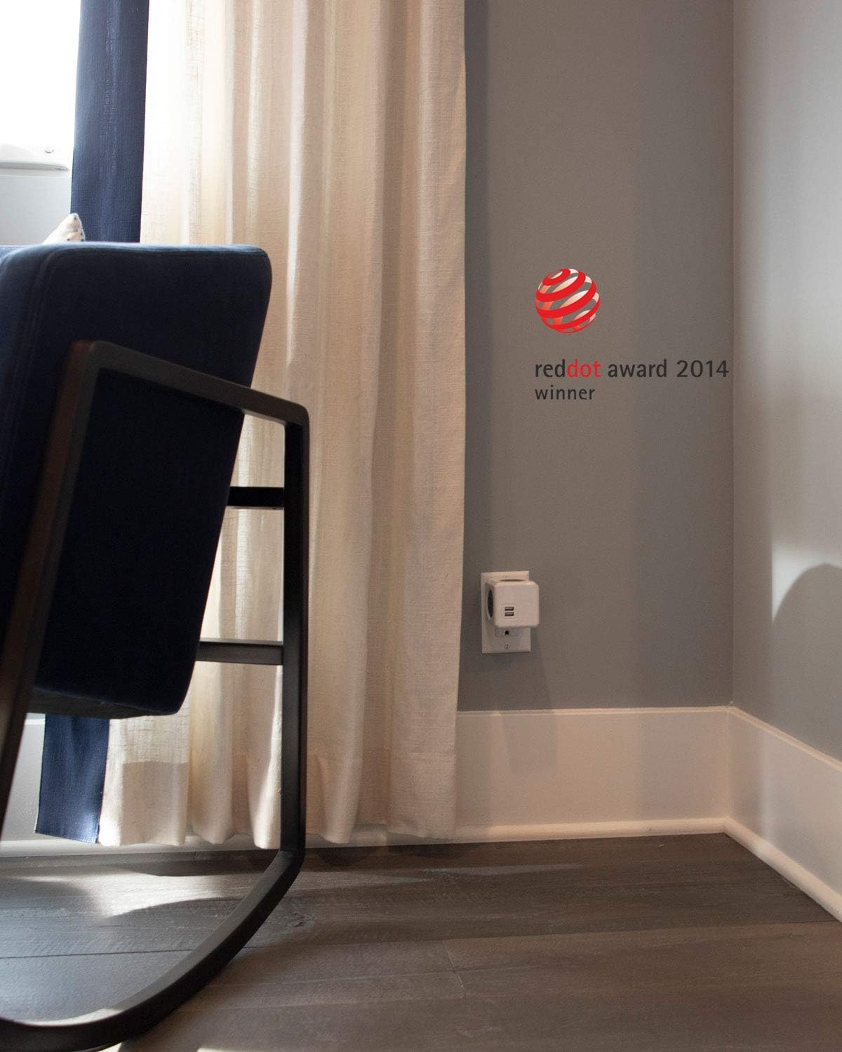 Allocacoc PowerCube Original USB; 4 Outlets Surge Protector 2 USBs Cubic Multi Socket Extender Power Tab Space Saving Compact No Blockage Dorm Home Office125V 15A 1875W Max Grey