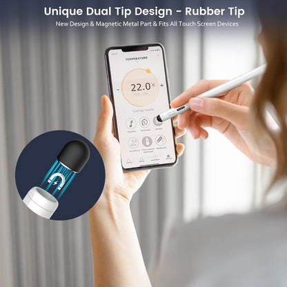 Pencil for Apple iPad 11th/10th/9th, 2X Fast Charge Stylus Pen for iPad, Palm Rejection, Tilt Sensitivity, Compatible with iPad A16/10/9/8/7/6, Pro M4/13/12.9"/11", Air M3/M2/5/4/3, Mini 7/6/5