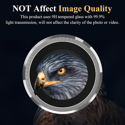 YWXTW Camera Lens Protector for Samsung Galaxy S24 / S23 / S23 Plus, [NOT for S24 Plus] 9H Tempered Glass Metal Individual Ring Camera Screen Protector for S24 Accessories (Silver)