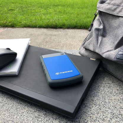 Transcend 4TB External Hard Drive, for PS4/PC/Mac/Desktop/Laptop/Xbox One/Xbox 360, USB3.1Gen1 (5Gbps) Type-A Portable HDD, One Touch Auto-Backup, Shock Resistant, Three-Stage Shock Protection System
