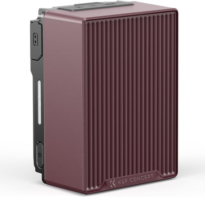K&F CONCEPT V Mount Battery, 99Wh 6700mAh V-Mount Battery with PD 100W USB-C Fast Charging, with Dual D-TAP/A/USB-C/DC/TFT Display/Emergency Light for Camera, Camcorder, Monitor, Video Light