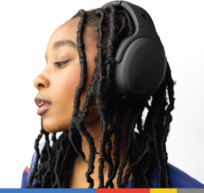 Skullcandy Crusher ANC 2 Over-Ear Noise Canceling Wireless Headphones with Sensory Bass and Charging Cable, 50 Hr Battery, Skull-iQ, Alexa Enabled, Microphone, Works with Bluetooth Devices - Black