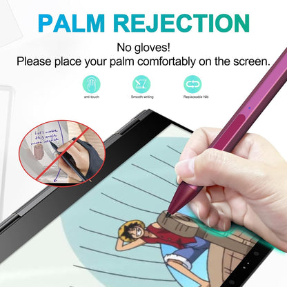 Stylus for HP Envy X360 Pavilion x360 Specter X360 Spectre x2 Envy x2 Touchscreen Laptop Rechargeable MPP 2.0 Tilt Pencil 4096 Pressure Sensitivity Using The Microsoft MPP Protocol, Red
