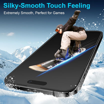 Mothca 2 Pack Matte Glass Screen Protector for iPhone 16 / iPhone 15 (6.1 inch) [Auto Fit Box Dust-Free] Full Coverage Anti-Glare & Anti-Fingerprint Tempered Glass, Bubble Free, Smooth as Silk