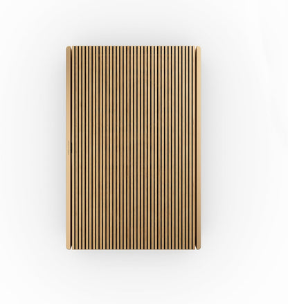 Bang & Olufsen Beosound Level Portable Wi-Fi Multiroom Speaker, Gold Tone/Light Oak