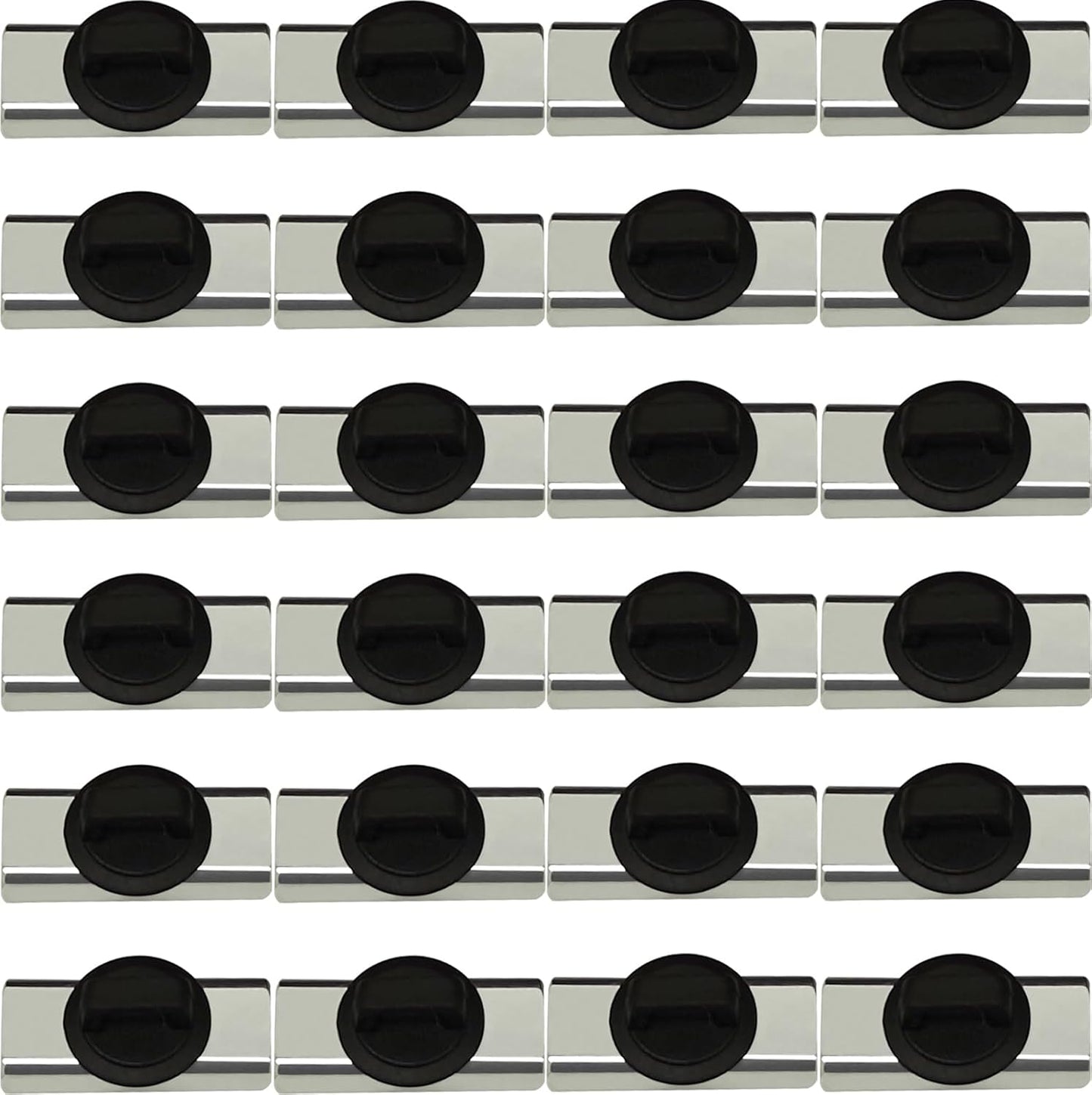 Magnet Zip Tie Mount Magnetic Zip Ties Mount Holder Strong 1-Second Magnetic Snap Installation Heavy-Duty Waterproof Cable Tie Mounts for Car Boat Workshop Industrial Organizing (24 Piece)