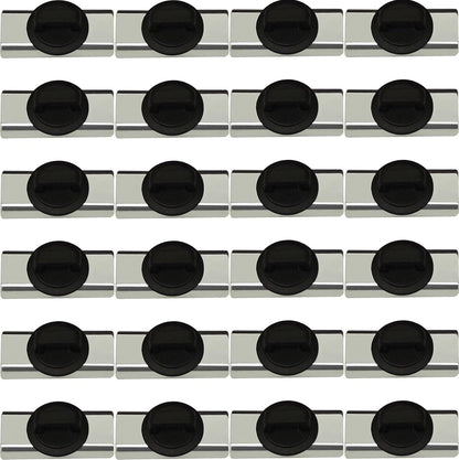 Magnet Zip Tie Mount Magnetic Zip Ties Mount Holder Strong 1-Second Magnetic Snap Installation Heavy-Duty Waterproof Cable Tie Mounts for Car Boat Workshop Industrial Organizing (24 Piece)