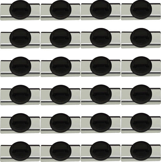 Magnet Zip Tie Mount Magnetic Zip Ties Mount Holder Strong 1-Second Magnetic Snap Installation Heavy-Duty Waterproof Cable Tie Mounts for Car Boat Workshop Industrial Organizing (24 Piece)