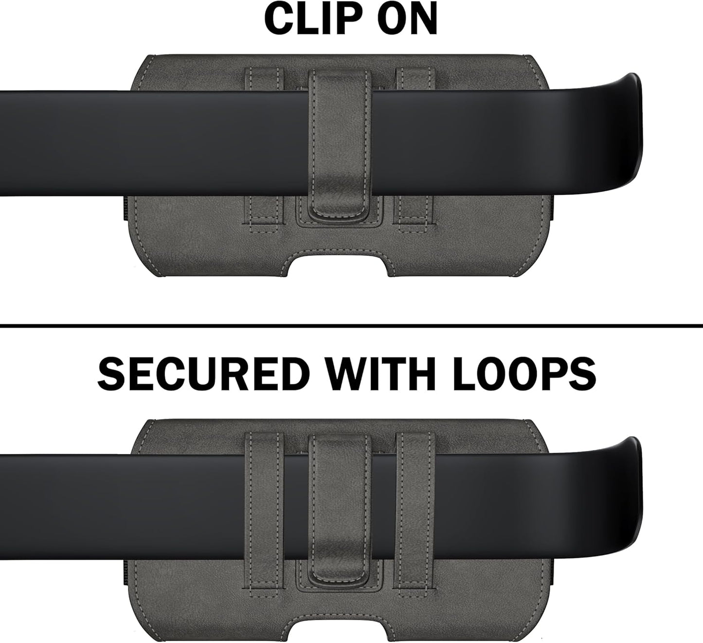 DeBin Holster for iPhone 17 17 Pro 16 Pro 16e 15 15Pro 14 13 12 11 Xs 10 X XR – Cell Phone Belt Holder Case with Clip for Men Women Pouch (Fits Protective Cover on) Pewter