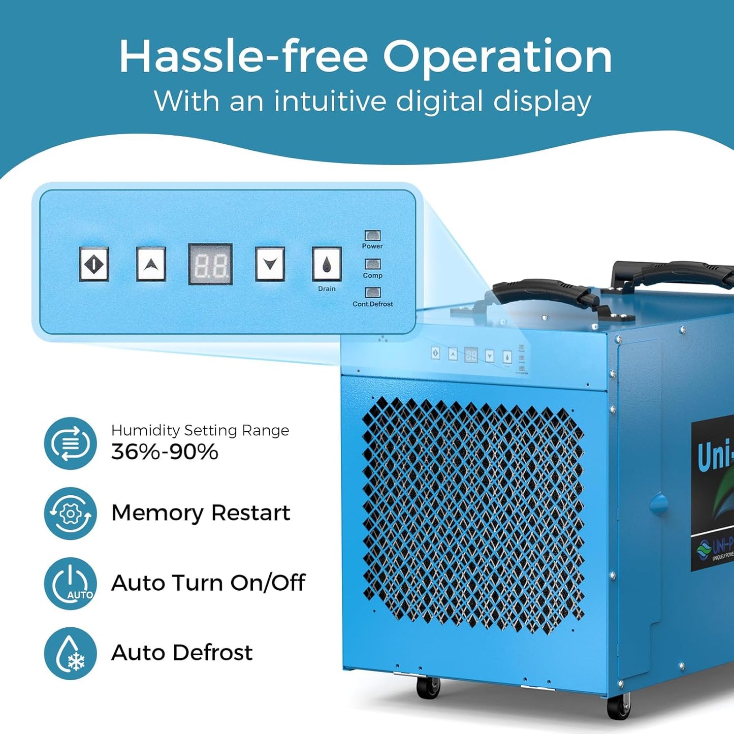 ALORAIR 235 Pints Commercial Dehumidifier with Pump for Crawl Spaces & Basement, Portable Dehumidifier with Drain Hose, Wheels for Crawlspace, Auto Defrost, Memory Restart, Heavy-Duty Moisture Removal