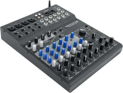 Rockville ROCKMIX 10FX 10-Channel Mixer, USB Recording Interface, Digital Effects, 3-Band EQ, Phantom Power, Bluetooth 5.0, for Home Studio, Podcast, and Live Performance