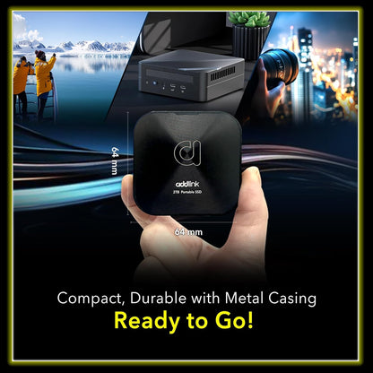 Addlink P30 2TB Magnetic Portable SSD, USB4 4000MB/s Compatible with Thunderbolt 4, ProRes 4K 120fps, PS5/PS4, MagSafe, Aluminum, for iPhone, PC, Mac, Android