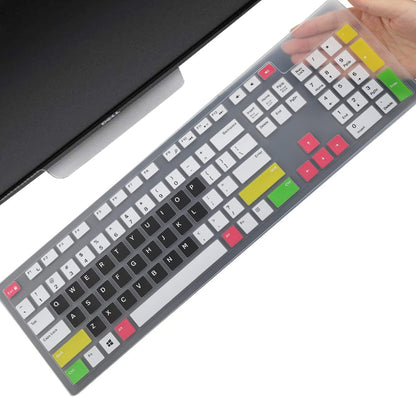 Keyboard Cover Skin for Dell KM636 KB216 KB216t KB216d KB216p Wired & Wireless Keyboard, Dell Optiplex 5250 3050 3240 5460 7450 7050, Dell Inspiron Desktop 24" 27" 5400 5490 7700 7790 3475 3670 3477